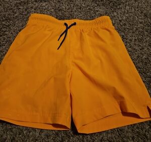 Old Navy Bright Orange Swim Trunks with Navy Drawstring
